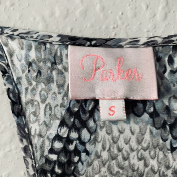 Parker Silk Python Animal Print Dress - Picture 3 of 5